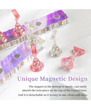 2 Set Nail Stand for Press-On Nails Display - Aurora Acrylic Exercise Hand for Nail Design & Magnetic Tips - Buy Online on SooperMarket.com