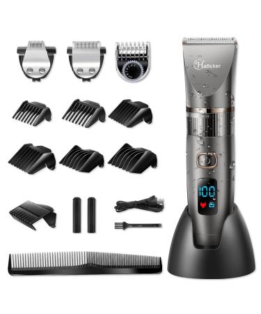 Hatteker Mens Beard Trimmer Cordless Hair Trimmer Hair Clipper Detail Trimmer 3 In 1 for Men Hair Cutting Kit Men's Grooming Kit Waterproof