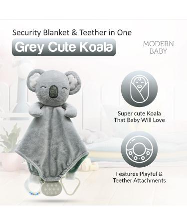 Modern Baby Koala Security Blanket Lovey - Super Soft Stuffed Taggy Blanket Teether Toy - Buy Online on SooperMarket.com