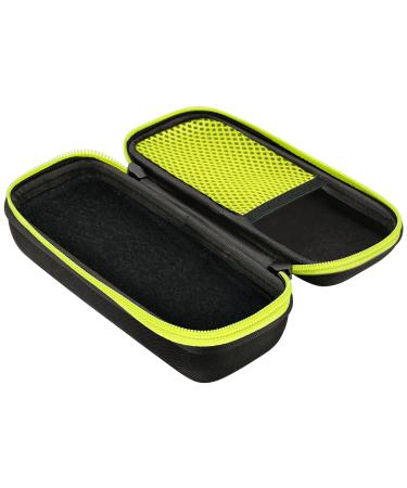 Procase Eva hard case travel ride carrier carrier bag protective bag for onblade men hybrid electrical trimmer and razor with a grid grove -green