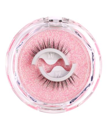 Reusable Self-Adhesive Eyelashes Natural Multiple Fake Eyelashes Natural Look Natural Fluffy Curling Long Eyelashes No Magnet No Glue Eyelashes Waterproof (W03-1 Paired)