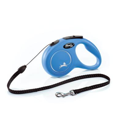 Flexi Classic retractable dog leash ergonomic durable and free of tangling for dogs up to 11.8 kg 4.8 m small blue blue small 16 ft