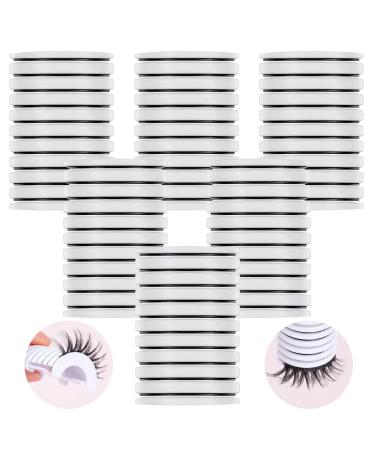 60 pcs Self Adhesive Lash Strip 40 mm Reusable Lash Glue Replacement False Black Eyelash Glue Strip  Suitable for Most Strip False Eyelashes