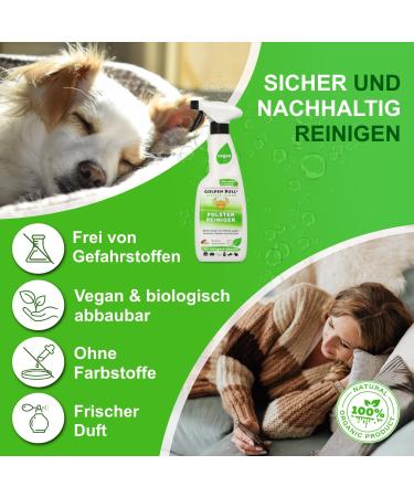 Golden Bull Upholstery Cleaner - Vegan Chemical-Free Stain Remover for Sofa & Auto - 500ml Natural Upholstered Furniture & Car Seat Cleaner - Buy Online on SooperMarket.com