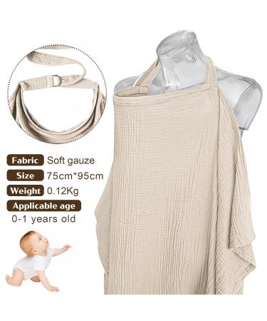 Multifunctional Khaki Cutting Cloth & Snacking Apron | Adjustable Cotton Breastfeeding Cover for Moms | Ideal for On-the-Go Use - Buy Online on SooperMarket.com