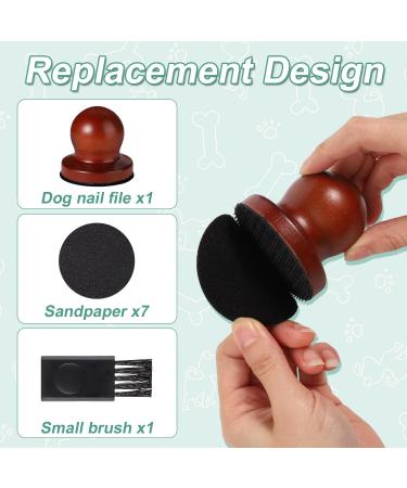 Lazy Dog Nail File & Trimmer - Ergonomic Wood Design with Replaceable Sandpaper & Cleaning Brush for Stress-Free Pet Grooming - Buy Online on SooperMarket.com