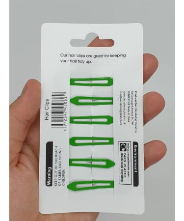 6 PCS Green Metal Snap Hair Clips 5CM Long - Hair Grip Pins - Buy Online on SooperMarket.com