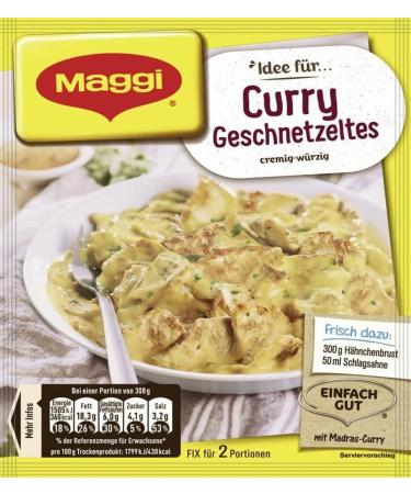 MAGGI Fix for curry strips seasoning mix with natural ingredients* for 2 servings 1 pack (1 x 41g pack)