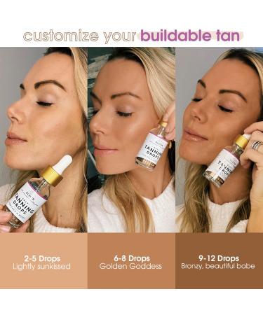 Sunless Self Tanner Drops for Face & Body with Hyaluronic Acid - Medium Tan - Buy Online on SooperMarket.com