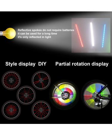 SANNIX 84pcs/7 Sets Bicycle Spoke Skins Wraps - Reflective Wheel Decoration for Kids Road Mountain Bike - Buy Online on SooperMarket.com