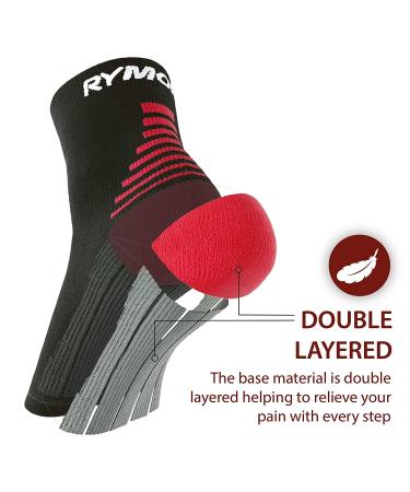 Rymora Plantar Fasciitis Support Socks - Small Arch Compression Socks - Men and Women - Black (One Pair) - Buy Online on SooperMarket.com