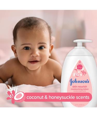 Johnson's Skin Nourish Moisturizing Baby Lotion - Coconut & Honeysuckle Scent Hypoallergenic Gentle & Lightweight for Babies Kids & Adults - 16.9 fl. oz - Buy Online on SooperMarket.com