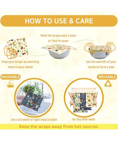 Organic Beeswax Wrap 9-Pack for Eco-Friendly Food Storage - Forest Animals Design - Buy Online on SooperMarket.com