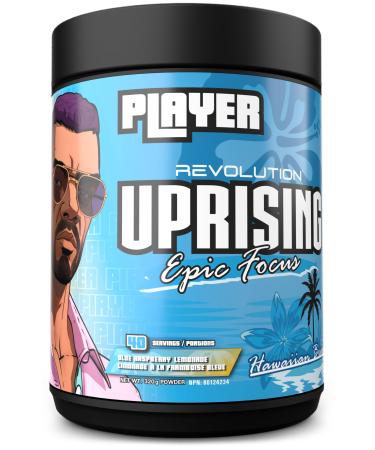 Revolution Nutrition Uprising Player Lion's Mane L-Theanine Caffeine 320g 40 Servings Blue Raspberry Lemonade Blue Raspberry Lemonade 320g