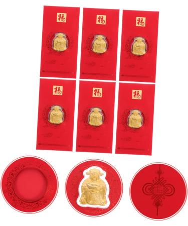 Didiseaon 18 Pcs Red Envelope Wedding Hongbao Lucky Money Envelopes Red Money Packets Chinese Lai See Wedding Gift Card Red Packet for New Year New Year Items Christmas Imitation Gold Leaf - Buy Online on SooperMarket.com