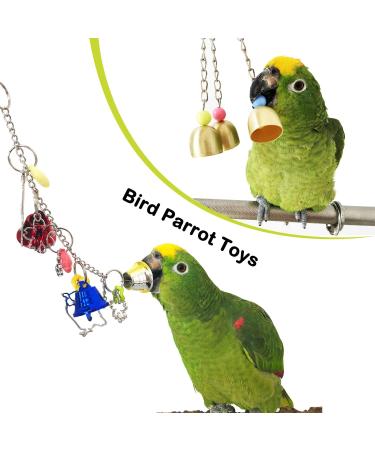 6-Pack Bird Parrot Swing Ladders & Chewing Toys - Cage Accessories for Small Parakeets, Cockatiels, Lovebirds, Conures, Macaws, Finches - Buy Online on SooperMarket.com