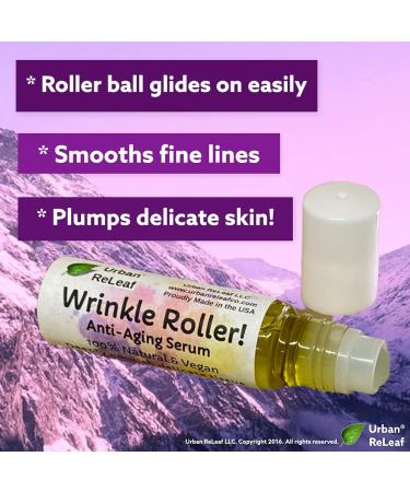 Buy Urban ReLeaf Natural Anti-Aging Serum | Wrinkle Roller with Hemp Seed & Rosehip Oil - Plump & Soothe Facial Skin - International Shipping Available - Buy Online on SooperMarket.com