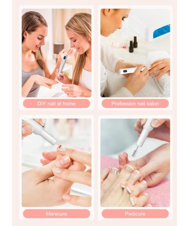 Portable Electric Nail File 12 Drill Bits Rechargeable Base - Adjustable Speed Manicure & Pedicure Set for Acrylic & Gel Nails - Buy Online on SooperMarket.com
