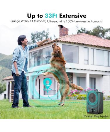 SUUWEE 33 FT Ultrasonic Dog Bark Deterrent | Waterproof 3 Modes | Humane & Safe Control Training Tool for Most Dogs - Buy Online on SooperMarket.com