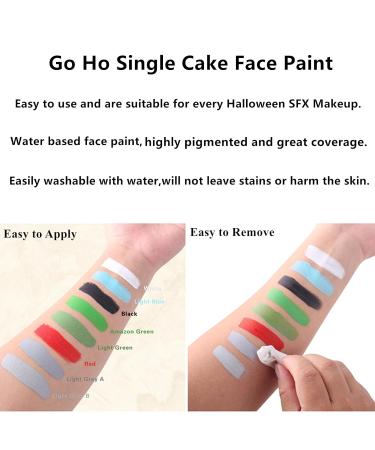 Go Ho Light Blue Face Paint - Washable Gel for Halloween Cosplay & Festivals | Full Coverage Body Paint for Adults & Kids - Buy Online on SooperMarket.com