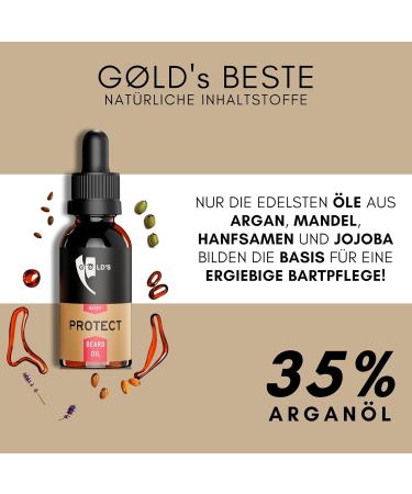 G ld's Bart l Men - 30ml Argan Oil Beard Oil | 6 Months Intensive Care for Soft Beards | Premium Beard Care Pack - Buy Online on SooperMarket.com