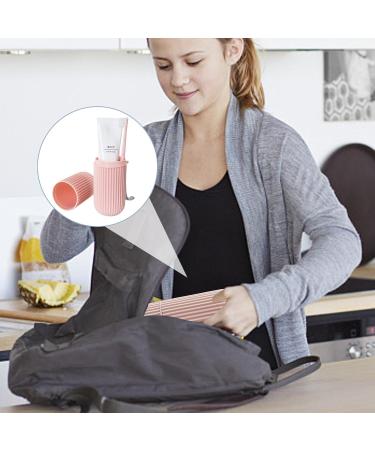 Manolyee Travel Toothbrush Holder - Multifunctional Toothbrush Case & Organizer for Home Business Camping | Pink Travel Container - Buy Online on SooperMarket.com