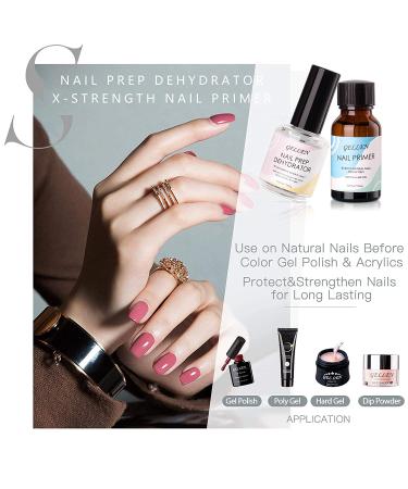 Gellen Nail Dehydrator Primer & Top/Base Coats Kit - Fast Air Dry, Strengthening System for Acrylics, Builder Gel Polish - Superior Protein Bonding - Buy Online on SooperMarket.com