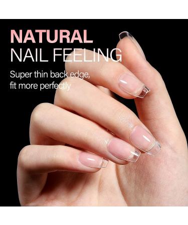 AILLSA Short Coffin Nail Tips - Half Matte Soft Gel Full Cover False Nails - 360PCS 12 Sizes with Gift Box - Buy Online on SooperMarket.com
