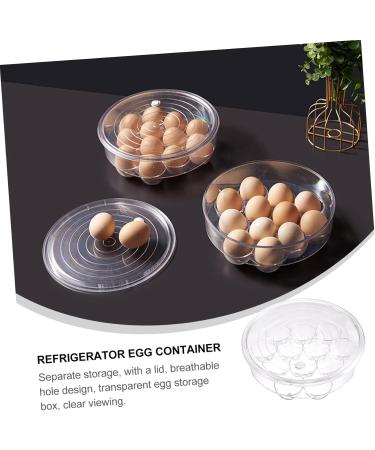 OSALADI 1pc Refrigerator Bin Clear Egg Container Transparent Organizer Storage - Buy Online on SooperMarket.com