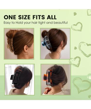 Zou.Rena Big Claw Clips for Thick Hair - 4.3 Inch Slipproof Glossy Hair Clips for Women & Girls - Strong & Shiny Long Hair Accessories - Buy Online on SooperMarket.com
