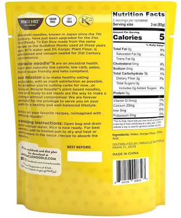 Miracle Noodle Variety Pack - Angel Hair, Fettuccini, Shirataki Noodles & Konjac Rice - Ready To Eat, Keto Friendly, Gluten Free - Pack of 6 (2 Bags Each) - Buy Online on SooperMarket.com