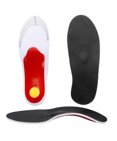 WLLHYF Plantar Fasciitis Relief Arch Support Shoe Inserts Insoles for Flat Feet High Arch Support Insoles for Men Women Orthotic Feet Heel Pain Shock Absorption Comfortable Insoles(UK7-11)