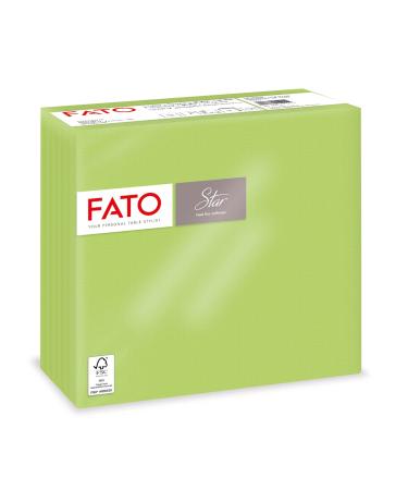 Fato disposable paper napkinds softness and softness pack with 40 napkins size 38x38 folded in 4 2-layer color apple green 100% pure cellulose paper FSC certified