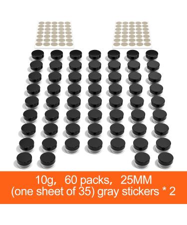 Newan 60 Pieces Transparent Jars with Screw Caps - Ideal for Makeup Creams Lotions - 10G 10ml Empty Can with Stickers - Black Mini Crowds - Buy Online on SooperMarket.com
