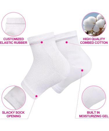 XAENA 3P Moisturizing Gel Heel Socks | Cracked Heel Repair Socks for Women | Toeless Gel Socks (White) - Shop Now! - Buy Online on SooperMarket.com