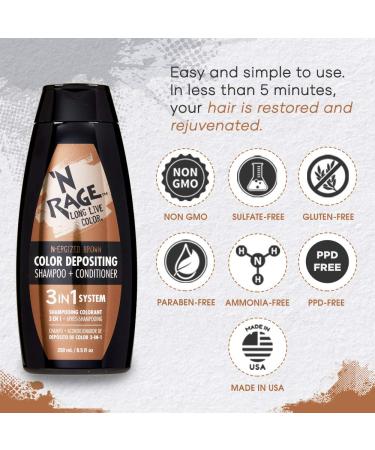 N Rage Color Depositing Shampoo + Conditioner 3-in-1 System - N-Ergized Brown | International Shipping Available - Buy Online on SooperMarket.com