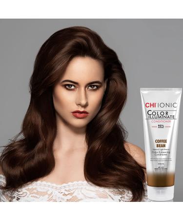 CHI Ionic Color Illuminate Conditioner - Coffee Bean - 8.5 oz | 95% Natural, Sulfate, Paraben, and Gluten Free - Buy Online on SooperMarket.com