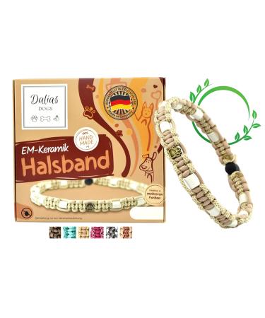 EM ceramic collar for dogs & cats - made to measure EM band original US paracord (31-40 cm beige) 31-40 cm beige