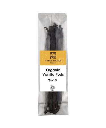Organic Madagascan Vanilla Pods 10 Pods by Manor Springs Organic
