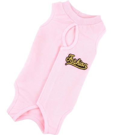 Ranphy Cat Recovery Suit for Abdominal Wounds or Skin Diseases Soft Cotton Surgical Recovery Shirt Breathable E-Collar Alternative After Surgery Home Indoor Anti Licking Clothes Pink M M(Chest:34cm Back:25cm Neck:24cm) pink - Buy Online on SooperMarket.com