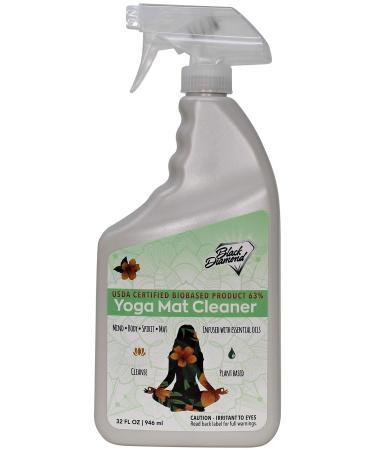 Black Diamond Stoneworks Yoga Mat Spray Cleaner: USDA Certified BIOBASED- Essential Oils, Safe for All Type of Materials, Exercise, Pilates, or Workout Mats. (1 quart)