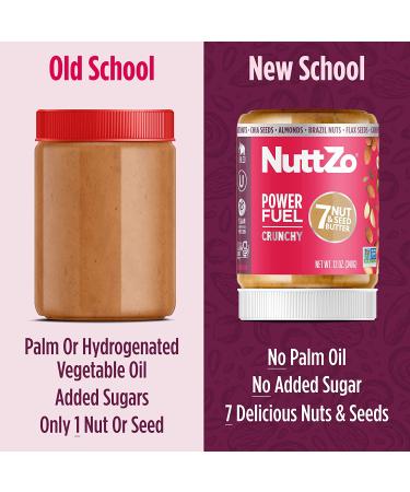 Nuttzo Paleo Power Fuel 7 Nut & Seed Butter Crunchy - 12 oz | Healthy Snack & Nut Butter - Buy Online on SooperMarket.com