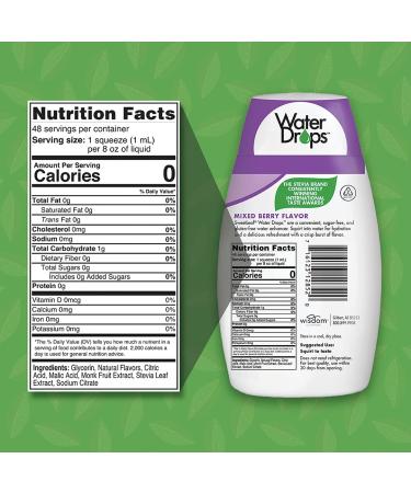 SweetLeaf WaterDrops Mixed Berry - 1.62 Fl Oz Flavoring | Sugar-Free Water Enhancer - Buy Online on SooperMarket.com