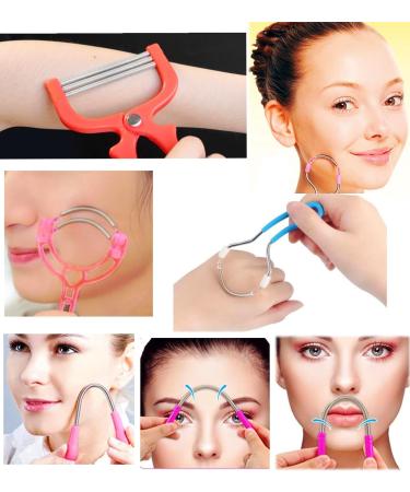 JZK 5X Facial Hair Remover Tool for Women and Men Spring Threading Tool for face Hair/Upper Lip Hair/Eyebrows Spring Facial epilator Manual Ladies Facial Fluff Remover - Buy Online on SooperMarket.com