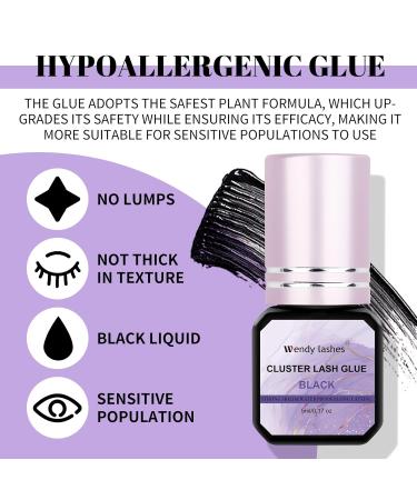 Buy Lash Cluster Glue & Remover Kit - Strong Clear Glue & Safe Cream Remover for DIY Lash Extensions | Fast No Residual Shipping Worldwide - Buy Online on SooperMarket.com