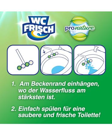 WC Frisch Kraft Active Pro Nature Mint & Eucalyptus Toilet Cleaner - 10 Pack | 95% Biodegradable Fragrance Stones for Long-Lasting Freshness | International Shipping Available - Buy Online on SooperMarket.com