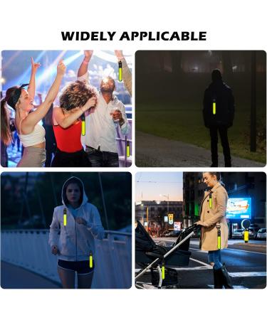 Sylanda LED Flashing Lights for School Bags | 4-Piece Waterproof Reflector Set | Safety Lights for Kids' Backpacks | Ideal for Hiking & Jogging - Yellow - Buy Online on SooperMarket.com