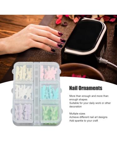 Rabbit Nail Decoration Nail Ornaments Adequate Quantity Safe Resin Multipurpose Beautiful for Nail Salon for Winter - Buy Online on SooperMarket.com