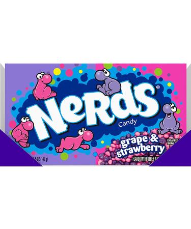 The Love of Nerds Grape/Strawberry Flavours Theatre Box 141.7g (Pack of 2) Delicious Tasty And Twisty Treat Gift Hamper For Birthday Christmas Sold By Kidzbuzz