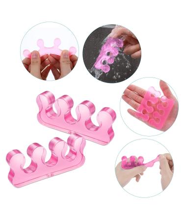 Molain 4Pcs Washable Toe Separators for Pedicure - Nail Polish Application, Style E - Buy Online on SooperMarket.com